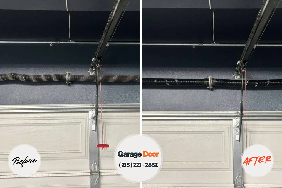 Before and after: garage door repair South Ogden, UT